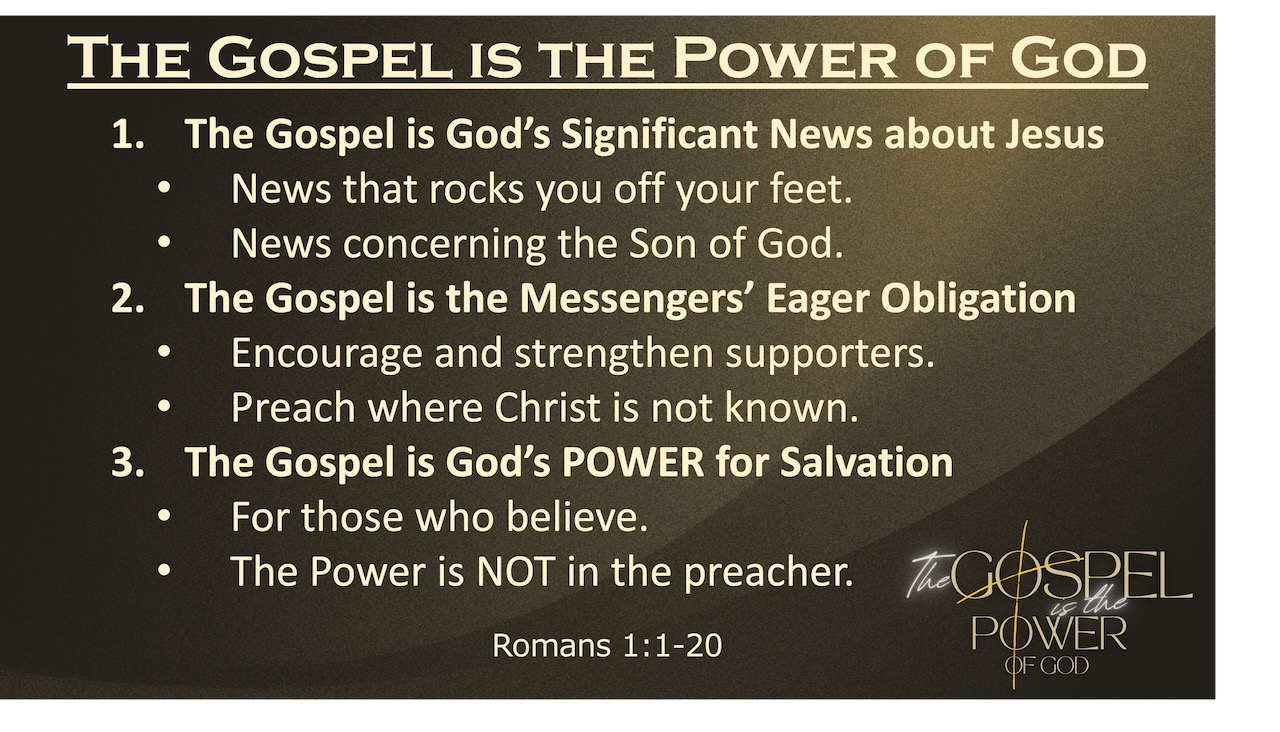 The Gospel is the Power of God